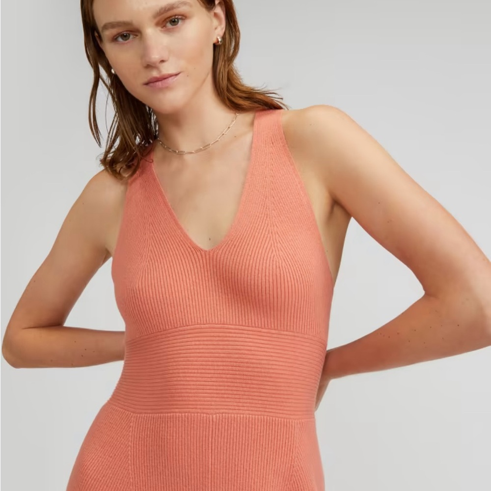 everlane ribbed cross-body dress